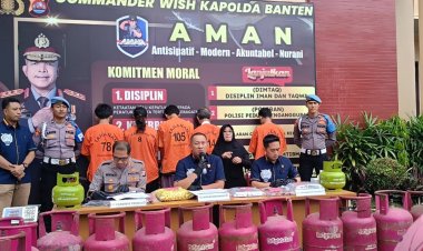 Ditreskrimsus Polda Banten Bongkar Aksi Ilegal Oplosan LPG Bermodus Penyuntikan Antar Tabung